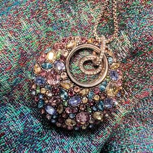 Brighton Trust Your Journey Large Circle Crystal Pendant (Reversible)